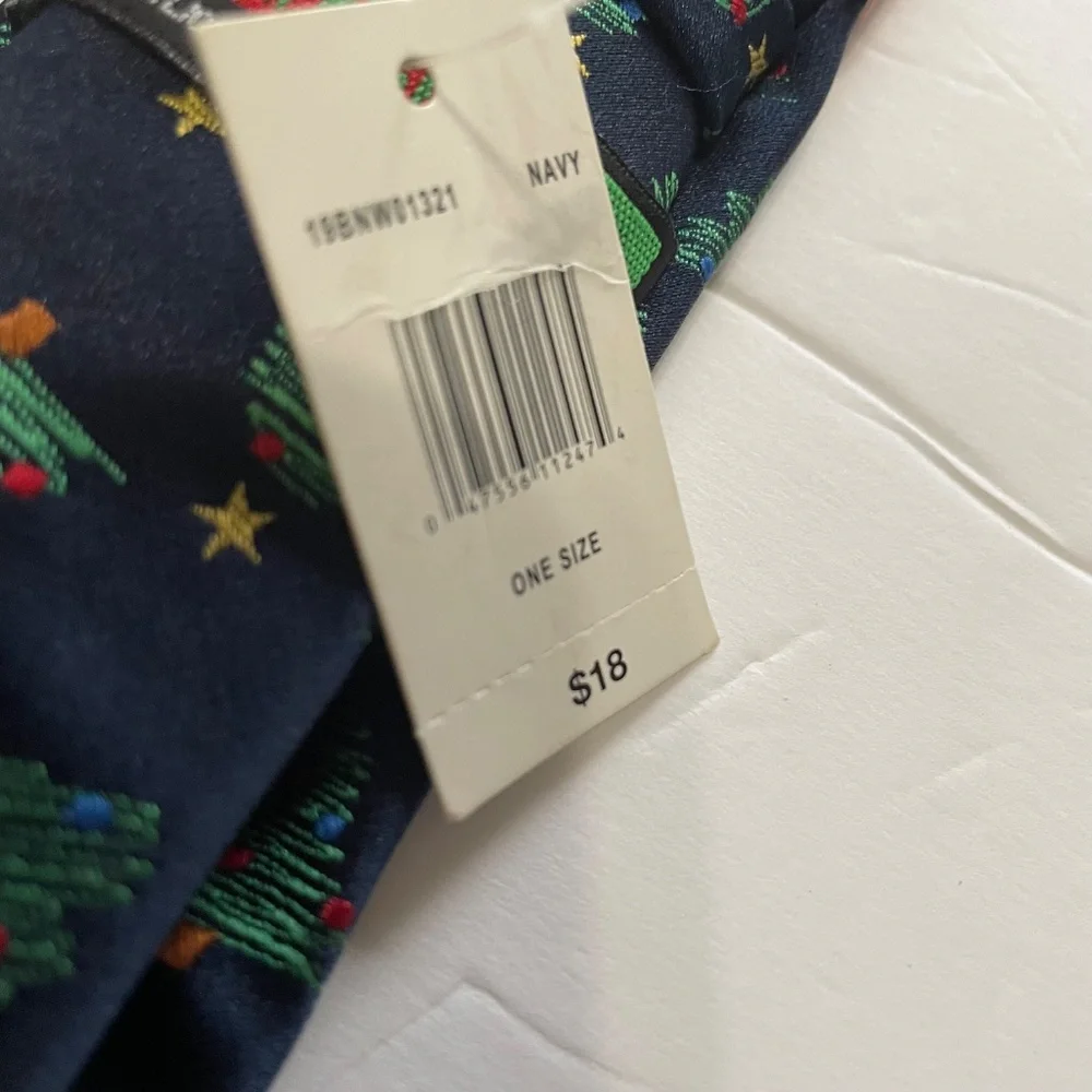 Holiday Traditions Boys tie necktie blue tree star topper